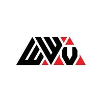 diseño de logotipo de letra triangular wwv con forma de triángulo. monograma de diseño del logotipo del triángulo wwv. plantilla de logotipo de vector de triángulo wwv con color rojo. logo triangular wwv logo simple, elegante y lujoso. www