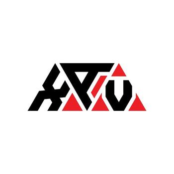 XAV triangle letter logo design with triangle shape. XAV triangle logo design monogram. XAV triangle vector logo template with red color. XAV triangular logo Simple, Elegant, and Luxurious Logo. XAV