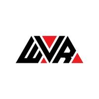 diseño de logotipo de letra de triángulo wvr con forma de triángulo. monograma de diseño del logotipo del triángulo wvr. plantilla de logotipo de vector de triángulo wvr con color rojo. logo triangular wvr logo simple, elegante y lujoso. wvr