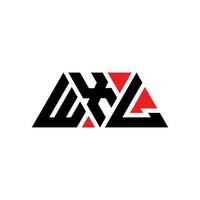 diseño de logotipo de letra triangular wxl con forma de triángulo. monograma de diseño de logotipo de triángulo wxl. plantilla de logotipo de vector de triángulo wxl con color rojo. logotipo triangular wxl logotipo simple, elegante y lujoso. wxl