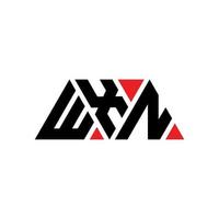 diseño de logotipo de letra triangular wxn con forma de triángulo. monograma de diseño del logotipo del triángulo wxn. plantilla de logotipo de vector de triángulo wxn con color rojo. logo triangular wxn logo simple, elegante y lujoso. wxn