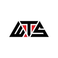 WTS triangle letter logo design with triangle shape. WTS triangle logo design monogram. WTS triangle vector logo template with red color. WTS triangular logo Simple, Elegant, and Luxurious Logo. WTS