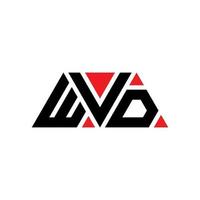 diseño de logotipo de letra triangular wvd con forma de triángulo. monograma de diseño de logotipo de triángulo wvd. plantilla de logotipo de vector de triángulo wvd con color rojo. logo triangular wvd logo simple, elegante y lujoso. wvd