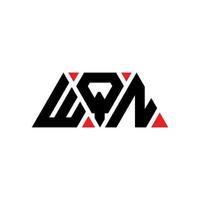 diseño de logotipo de letra triangular wqn con forma de triángulo. monograma de diseño de logotipo de triángulo wqn. plantilla de logotipo de vector de triángulo wqn con color rojo. logotipo triangular wqn logotipo simple, elegante y lujoso. wqn