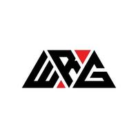 diseño de logotipo de letra de triángulo wrg con forma de triángulo. monograma de diseño de logotipo de triángulo wrg. plantilla de logotipo de vector de triángulo wrg con color rojo. logo triangular wrg logo simple, elegante y lujoso. retorcer