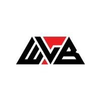 diseño de logotipo de letra de triángulo wlb con forma de triángulo. monograma de diseño de logotipo de triángulo wlb. plantilla de logotipo de vector de triángulo wlb con color rojo. logo triangular wlb logo simple, elegante y lujoso. wlb