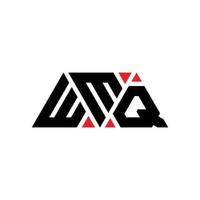 diseño de logotipo de letra triangular wmq con forma de triángulo. monograma de diseño de logotipo de triángulo wmq. plantilla de logotipo de vector de triángulo wmq con color rojo. logo triangular wmq logo simple, elegante y lujoso. wmq