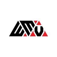 diseño de logotipo de letra triangular wmv con forma de triángulo. monograma de diseño de logotipo de triángulo wmv. plantilla de logotipo de vector de triángulo wmv con color rojo. logo triangular wmv logo simple, elegante y lujoso. wmv