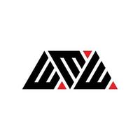diseño de logotipo de letra triangular wmw con forma de triángulo. monograma de diseño de logotipo de triángulo wmw. plantilla de logotipo de vector de triángulo wmw con color rojo. logotipo triangular wmw logotipo simple, elegante y lujoso. wmw