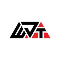 diseño de logotipo de letra triangular wjt con forma de triángulo. monograma de diseño de logotipo de triángulo wjt. plantilla de logotipo de vector de triángulo wjt con color rojo. logo triangular wjt logo simple, elegante y lujoso. wjt