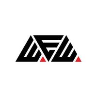 WEW triangle letter logo design with triangle shape. WEW triangle logo design monogram. WEW triangle vector logo template with red color. WEW triangular logo Simple, Elegant, and Luxurious Logo. WEW