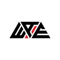 WAE triangle letter logo design with triangle shape. WAE triangle logo design monogram. WAE triangle vector logo template with red color. WAE triangular logo Simple, Elegant, and Luxurious Logo. WAE