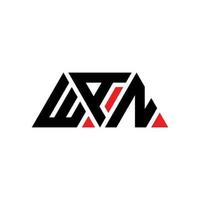diseño de logotipo de letra de triángulo wan con forma de triángulo. monograma de diseño de logotipo de triángulo wan. plantilla de logotipo de vector de triángulo wan con color rojo. logo triangular wan logo simple, elegante y lujoso. pálido