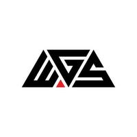 diseño de logotipo de letra triangular wgs con forma de triángulo. monograma de diseño de logotipo de triángulo wgs. plantilla de logotipo de vector de triángulo wgs con color rojo. logotipo triangular wgs logotipo simple, elegante y lujoso. grupo de trabajo