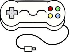 comic book style cartoon game controller vector