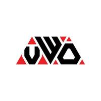 VWO triangle letter logo design with triangle shape. VWO triangle logo design monogram. VWO triangle vector logo template with red color. VWO triangular logo Simple, Elegant, and Luxurious Logo. VWO