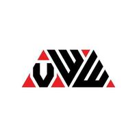 vww diseño de logotipo de letra triangular con forma de triángulo. monograma de diseño del logotipo del triángulo vww. plantilla de logotipo de vector de triángulo vww con color rojo. logo triangular vww logo simple, elegante y lujoso. vww