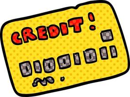 cartoon doodle credit card vector