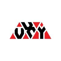 Diseño de logotipo de letra triangular vxy con forma de triángulo. monograma de diseño de logotipo de triángulo vxy. Plantilla de logotipo de vector de triángulo vxy con color rojo. logotipo triangular vxy logotipo simple, elegante y lujoso. vxy