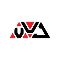 diseño de logotipo de letra triangular vuj con forma de triángulo. monograma de diseño del logotipo del triángulo vuj. plantilla de logotipo de vector de triángulo vuj con color rojo. logotipo triangular vuj logotipo simple, elegante y lujoso. vuj