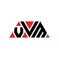 Diseño de logotipo de letra triangular vvm con forma de triángulo. monograma de diseño de logotipo de triángulo vvm. plantilla de logotipo de vector de triángulo vvm con color rojo. logotipo triangular vvm logotipo simple, elegante y lujoso. vvm