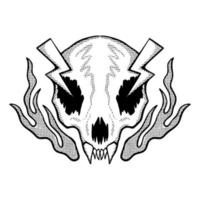 skull illustration vector for print on tshirt, poster, logo, stickers etc
