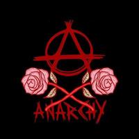 Anarchy with flowers illustration colorful vector for print on tshirt, poster, logo, stickers etc