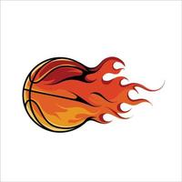 fire basket ball vector