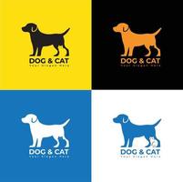 plantilla de logotipo de perro y gato vector