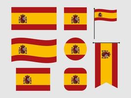 paquete de bandera de españa vector