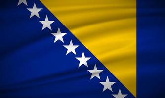 Elegant realistic Bosnia and Herzegovina flag background. Bosnia Independence Day design vector