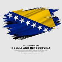 New design of Bosnia and Herzegovina independence day vector. Bosnia flag with abstract brush vector