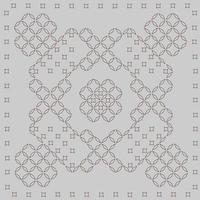 Decorative pattern, rhombus silhouette outline. Geometric background. Isolated vector