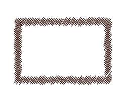 Sketch outline silhouette rectangle line. Geometric figure. vector