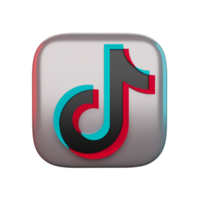 tik tok symbol 3d rendern png