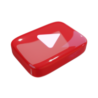 glanzend youtube 3d render-pictogram png