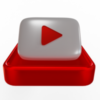 icona di rendering 3d di YouTube png