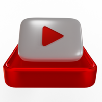 youtube 3d render ikon png