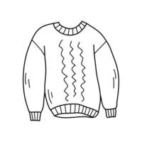 Trendy sweater in doodle style. vector