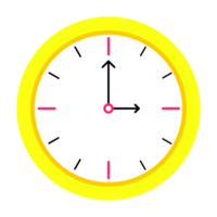 Three o'clock, time sign design icon png