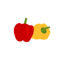 red and yellow bell pepper png