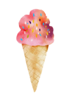 summer ice cream watercolor png