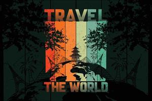 Travel the world graphic vector t shirt design