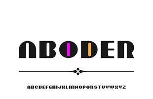 diseño de logotipo de letra de alfabeto de tipografía moderna mínima vector