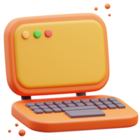 Back to school, laptop icon 3d illustrationteropong png