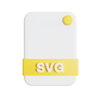 formato de archivo icono 3d render svg png
