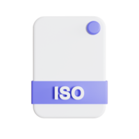 File Formats icon 3d render iso png