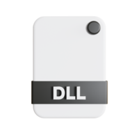 Dateiformate Symbol 3D Render DLL png