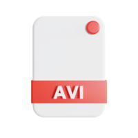 File Formats icon 3d render avi png