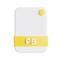 File Formats icon 3d render ps png